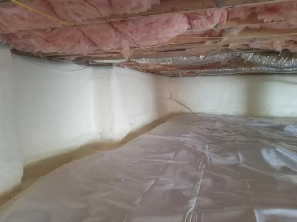 Crawl space encapsulation with closed-cell spray foam for Spray Foam Roofing in Plainfield